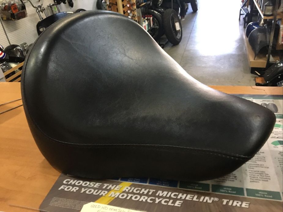 Harley Davidson oem Solo Seat FLST #51203-06. Primary keyword: Solo Seat, Harley Davidson OEM Solo Seat FLST #51203-06: Authentic and Stylish Motorcycle Seat, Knobtown Cycle