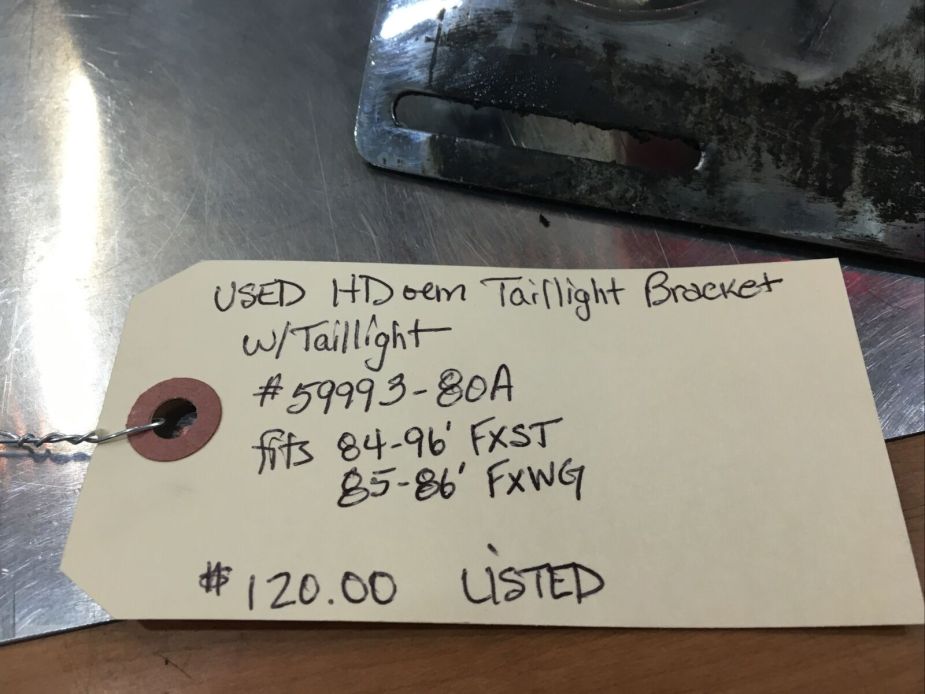 Harley Davidson, Harley Davidson oem Taillight Bracket With Taillight #59993-80A, Knobtown Cycle