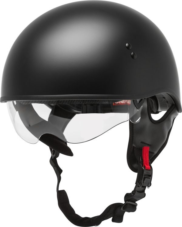 Hh 65, GMAX HH-65 Half Helmet Naked Matte Black 2x | DOT Approved COOLMAX Interior Removable Sun Shields Neck Curtain Dual-Density EPS Technology Intercom Compatible | 191361232442, Knobtown Cycle