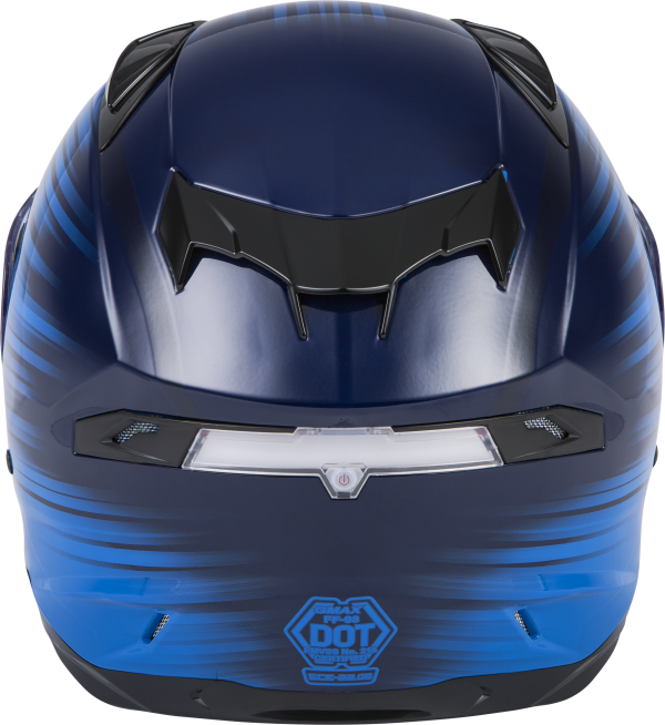 Helmet, GMAX FF-98 Full Face Reliance Helmet Blue/Navy Blue 3x | ECE/DOT Approved, LED Rear Light, Quick Release Shield | Lightweight Poly Alloy Shell | SpaSoft Interior | UV400 Shield | Breath Deflector | Intercom Compatible, Knobtown Cycle