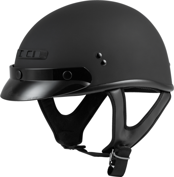 Gm 35 Half Helmet Full Dressed Matte Black Xl, GMAX GM-35 Half Helmet Full Dressed Matte Black XL | DOT Approved, COOLMAX Interior, Adjustable Vent, Removable Neck Curtain | 191361036941 | $59.95 | Half Helmets, Knobtown Cycle