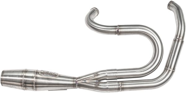 2 into 1 Exhaust, 2in1 FXR Shorty Cannon Big Inch Brushed SS | SAWICKI | Fits 1982-1994 Harley Davidson FXR Super Glide, FXRS Low Glide, FXRT Sport Glide | Performance Headers | Stainless Steel | Made in USA | Limited Lifetime Warranty | 2 into 1 Exhaust, Knobtown Cycle