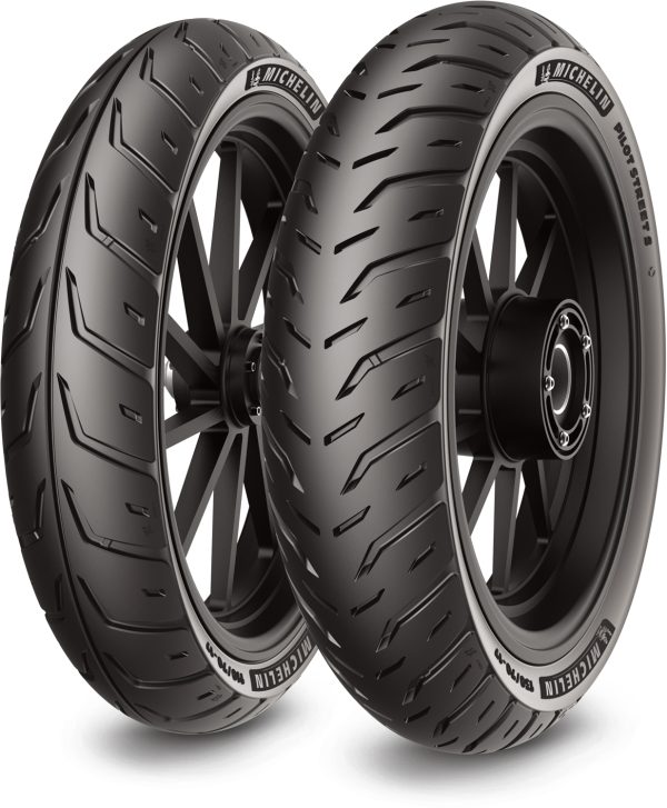 Pilot Street 2, MICHELIN Pilot Street 2 Front/Rear Tire 80/90 14 46s Reinf Tl &#8211; Excellent Wet and Dry Performance for Scooters and Motorcycles, Knobtown Cycle