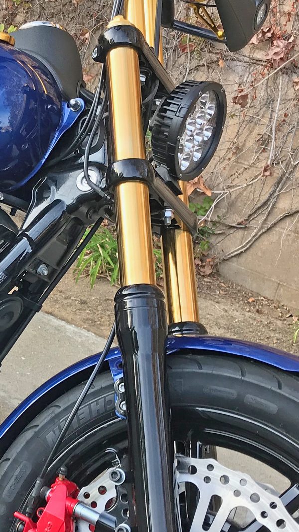 Gold, Gold Fork Tubes 39mm 25&#8243; Std Fxd for 1987-2017 Harley Davidson FXR FXRS FXDL FXD XL Models &#8211; Gold Titanium Nitrite Coating &#8211; Reduce Friction &#8211; Resist Wear &#8211; Fork Tubes, Knobtown Cycle