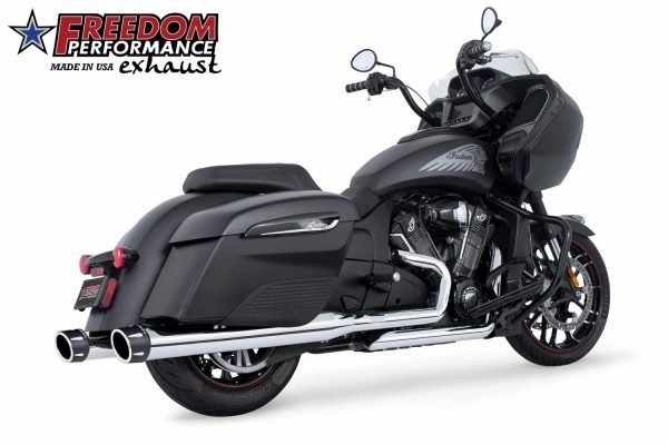 Combat Slip Ons, Combat Slip Ons 4.5&#8243; Chrome W/Black Tip Indian | Freedom Performance | Fits 2014-2018 Indian Chieftain &#038; Roadmaster | Increased Power &#038; Crisp Throttle Response | Made in USA | Not Legal in CA | $849.99, Knobtown Cycle