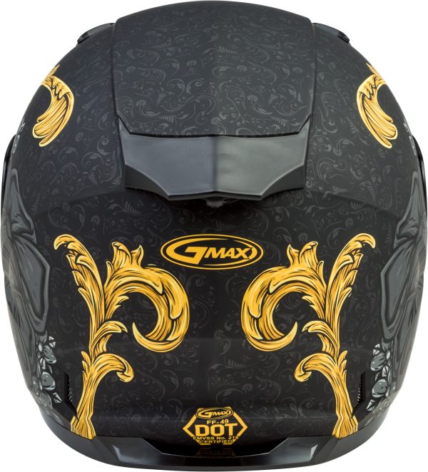 Ff 49s Full Face Yarrow Snow Helmet, GMAX FF-49S Full Face Yarrow Snow Helmet Matte Black/Gold Md &#8211; DOT Approved, COOLMAX Interior, UV400 Shield &#8211; 191361072161, Knobtown Cycle