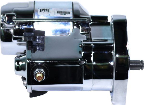 Starter, Starter 14.Kw Chrome `06 17 Dyna 07 17 Twin Cam | SPYKE 694342548933 | Superior Cranking Torque | Small Amp Draw | Improved Gear Ratio | Made in USA | Fitment: Harley Davidson FLD Dyna Switchback, FLHR Road King, FLHT Electra Glide, FLHX Street Glide, FLST Softail Slim | Available in Chrome or Black | Stealth Design | Starters, Knobtown Cycle
