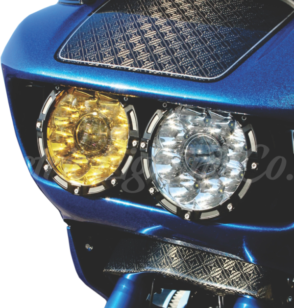 7 inch, 7&#8243; Db7 LED Headlight Kit FLTR &#8217;15 Up &#8211; LETRIC LIGHTING CO &#8211; 810088722639 &#8211; Harley Davidson FLTR Road Glide 2016-2022 &#8211; High Beam, Easy Install &#8211; Headlights, Knobtown Cycle
