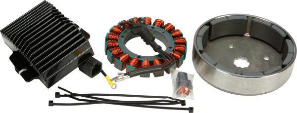 Alternator Kit, Cycle Electric Alternator Kit Softail 01 06 | 100% American Made | Durable System | Better Low Speed Output | Crisper Starting | Fits Harley Davidson FLSTS, FXST, FLSTC, FXSTD | 2-Year Guarantee | SEO-friendly Title, Knobtown Cycle