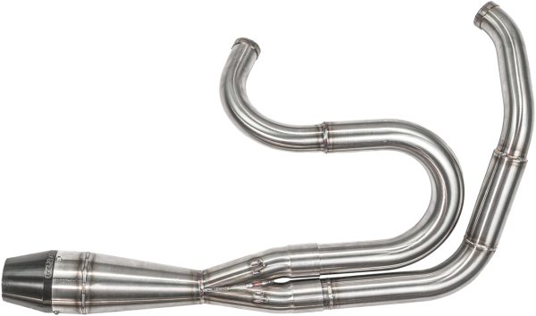 2 into 1 Exhaust, SAWICKI 2in1 FXR Shorty Big Inch Brushed Stainless Steel Exhaust for Harley Davidson FXR Super Glide, FXRS Low Glide, FXRT Sport Glide &#8211; Performance Headers with Merge Collector, Made in USA &#8211; Fits 1982-1994 Models &#8211; $1299.99, Knobtown Cycle