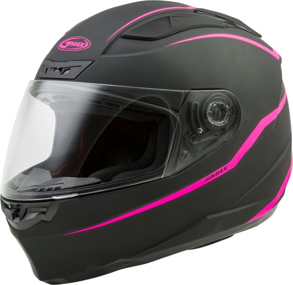 Helmet, GMAX FF-88 Full Face Precept Helmet Black/Hi Vis Pink Sm | ECE/DOT Approved, SpaSoft™ Interior, Lightweight Shell | Intercom Compatible | UV400 Protection | GMAX 191361069017, Knobtown Cycle