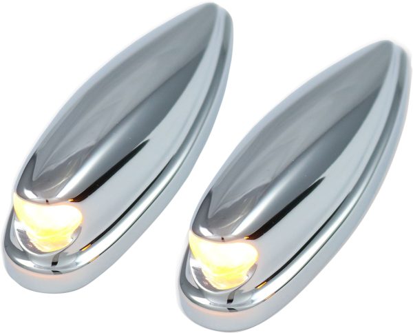 Turn Signals, BAGGERNATION Turn Signal Bullet Chrome `98 13 Fltr | Super Bright LEDs | Easy Installation | Fits 1998-2013 Harley Davidson FLTR Road Glide | Sleek Styling | Increased Visibility | Turn Signals, Knobtown Cycle
