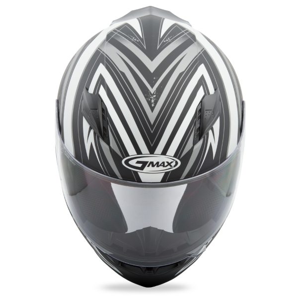Helmet, GMAX FF-49 Full Face Warp Helmet Matte Black/Silver XS &#8211; Lightweight DOT Approved Helmet with COOLMAX® Interior, UV400 Resistant Shield, and Ventilation System &#8211; Ideal for Motorcycle Riders, Knobtown Cycle