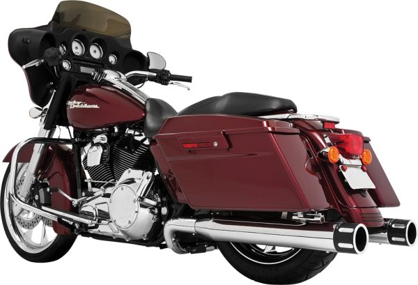 Eagle, Eagle Slip On Chrome W/Black Tip 4.5&#8243; for Harley Davidson FLHR Road King FLHT Electra Glide FLTR Road Glide &#8211; $599.99 &#8211; Slip On Exhaust, Knobtown Cycle