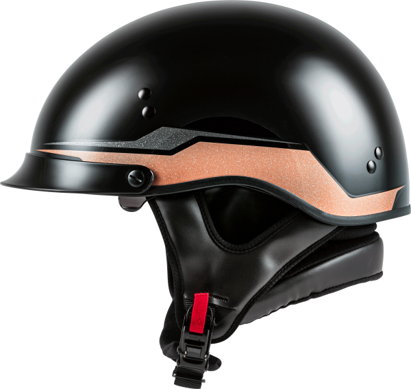 Hh 65 Half Helmet, GMAX HH-65 Half Helmet Source Full Dressed Black/Copper XS &#8211; DOT Approved with COOLMAX Interior and Dual Density EPS &#8211; Intercom Compatible &#8211; Helmet &#8211; Half Helmets, Knobtown Cycle