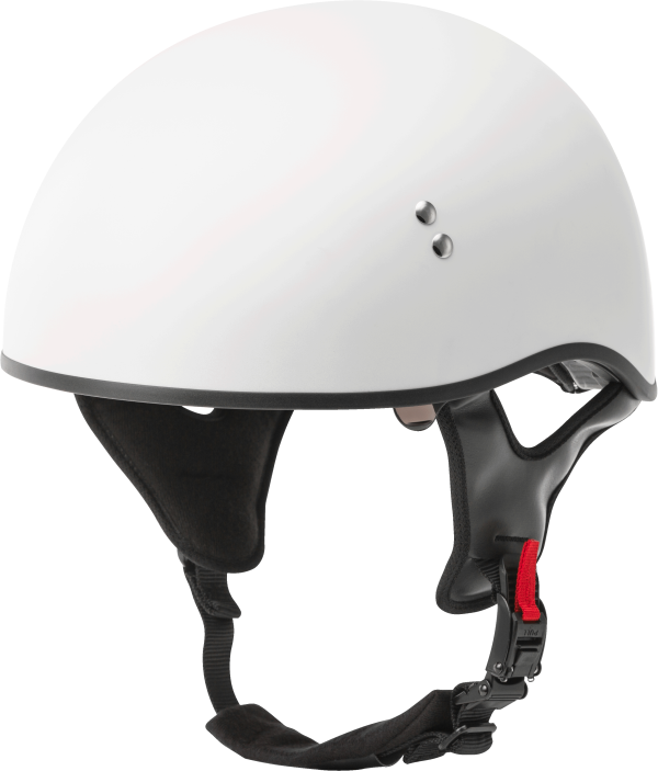 Hh 65 Half Helmet Naked Matte White Sm, GMAX HH-65 Half Helmet Naked Matte White Sm | DOT Approved Helmet with COOLMAX Interior and Dual-Density EPS Technology | Intercom Compatible | Lightweight and Ventilated | Removable Sun Shields | Motorcycle Half Helmet, Knobtown Cycle