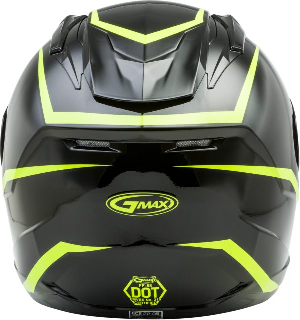 Helmet, GMAX FF-88 Full Face Precept Helmet Black/Hi Vis Yellow XL | ECE/DOT Approved, Lightweight Shell, SpaSoft Interior, UV400 Protection | Intercom Compatible | Helmet &#8211; Full Face, Knobtown Cycle