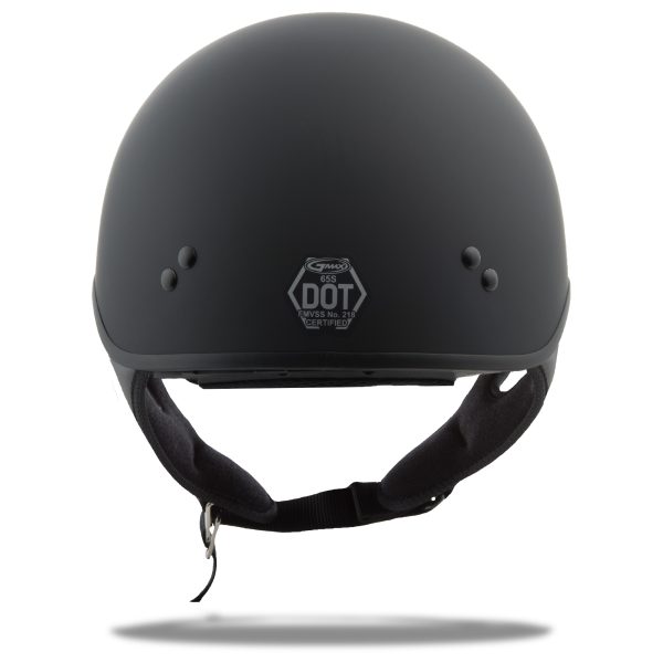Hh 65 Half Helmet Full Dressed Matte Black Sm, GMAX HH-65 Half Helmet Full Dressed Matte Black SM | DOT Approved, COOLMAX Interior, Dual Density EPS | Intercom Compatible | 191361037542, Knobtown Cycle