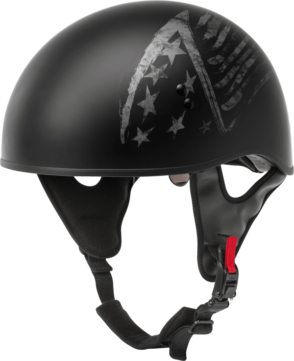 Hh 65 Half Helmet, GMAX HH-65 Half Helmet Bravery Matte Black/Grey Sm | DOT Approved, COOLMAX® Interior, Dual-Density EPS Technology | Intercom Compatible | Motorcycle Helmet, Knobtown Cycle