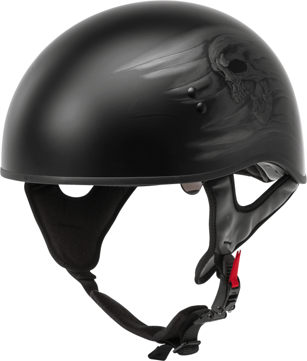 Hh 65 Half Helmet Ritual Naked Matte Black/Silver Xs, GMAX HH-65 Half Helmet Ritual Naked Matte Black/Silver XS | DOT Approved COOLMAX Interior Removable Sun Shields Intercom Compatible | 191361233005, Knobtown Cycle
