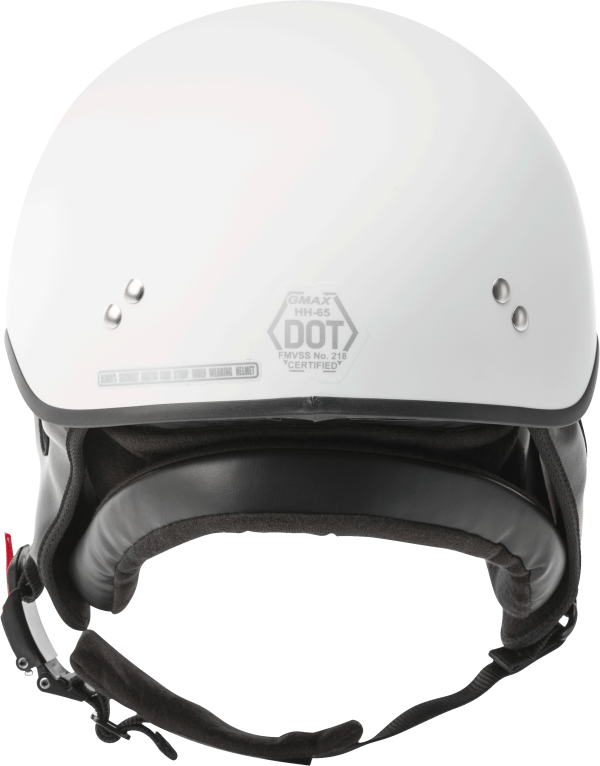 Hh 65 Half Helmet Naked Matte White Xs, GMAX HH-65 Half Helmet Naked Matte White XS | DOT Approved Helmet with COOLMAX® Interior and Dual-Density EPS Technology | Intercom Compatible | Lightweight and Ventilated | 191361232558, Knobtown Cycle
