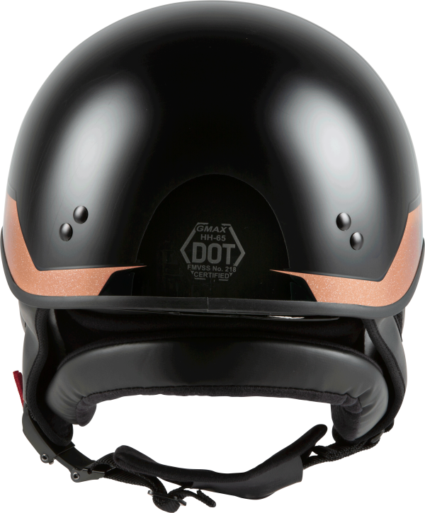 Hh 65 Half Helmet, GMAX HH-65 Half Helmet Source Full Dressed Black/Copper XL &#8211; DOT Approved with COOLMAX Interior and Dual Density EPS Technology &#8211; Intercom Compatible &#8211; Helmet &#8211; Half Helmets, Knobtown Cycle