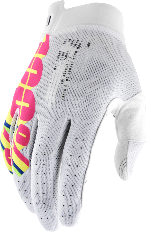 Itrack Gloves System, Itrack Gloves System White Sm | Complete Connectivity | Ultra-light Materials | Maximum Comfort and Durability | Seamless Mesh Design | Silicone Palm Graphics | Tech-Thread Integration | Gloves, Knobtown Cycle
