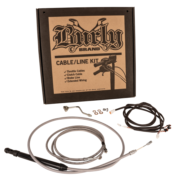 Cntrl Kit, Burly Brand Cntrl Kit 16&#8243; Gorilla Stainless Steel &#8217;21 &#8217;22 FLHR/FLTR w/ABS | Complete Cable/Line &#038; Wiring Installation Kit for Harley Davidson Road King &#038; Road Glide Models | Black Vinyl &#038; Stainless Steel Options | Easy Installation | $349.95 &#8211; $321.46, Knobtown Cycle
