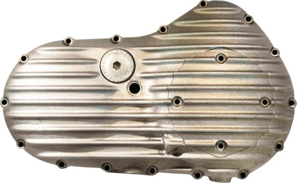Primary Covers, EMD 656.89 XL Ribbed Raw Primary Cover Rubber Mount for Harley Davidson XL Sportster Models &#8211; Custom Look, CNC Machined, Leak-Free Fitment &#8211; Fits 2004-2017 XL883, XL1200 &#8211; OEM Hardware Reusable &#8211; Gasket Kit Not Included &#8211; Motorcycle Primary Covers, Knobtown Cycle