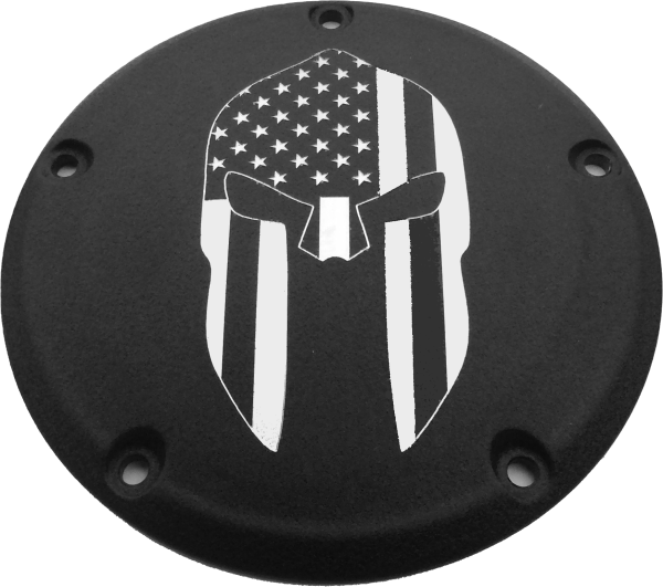 M8 Softail, 6 M8 Softail Derby Cover Spartan Black | Custom Engraving | 175.38 | CNC Machined | 6061 Billet Aluminum | Made in USA | Harley Davidson Fitment | High Quality PPG Paint | 3-Year Warranty, Knobtown Cycle