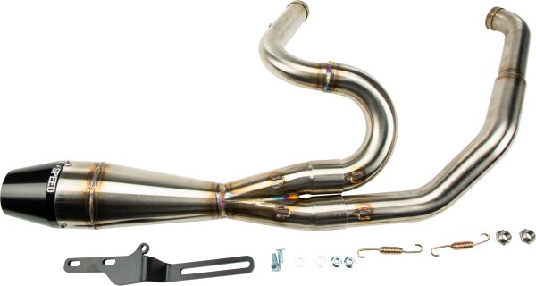 2in1 M8 Flt Shorty Brushed Ss, 2in1 M8 FLT Shorty Brushed Stainless Steel Exhaust for Harley Davidson FLHR Road King, FLHTCU Electra Glide Ultra Classic, FLTRU Road Glide Ultra | Sawicki 1249.99, Knobtown Cycle