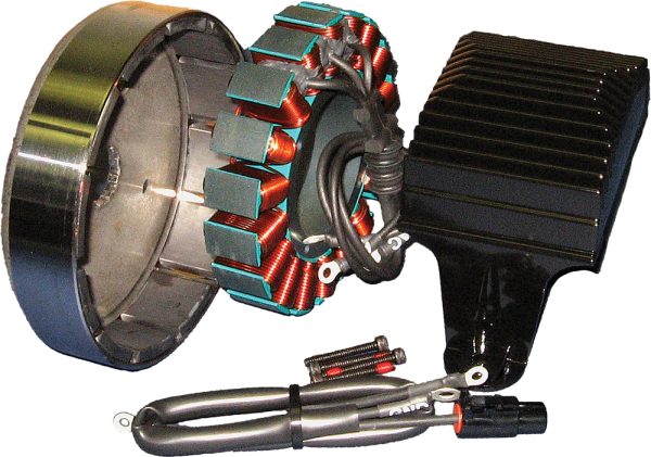 Alternator Kit, Cycle Electric Alternator Kit FLH/FLT 04 05 50 Amp | Durable &#038; American Made | Better Low Speed Output | Fits Harley Davidson FLHRS, FLHR, FLHT, FLTR | 100% Guarantee | 610.09, Knobtown Cycle