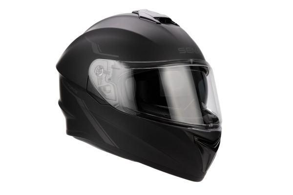 Outforce, Outforce Full Face Helmet Bluetooth Matte Black Sm | DOT Approved, Bluetooth 5.0, HD Speakers, 12-hour Talk-Time, Fast USB-C Charging, Sena Utility App Compatible, Smart Intercom Pairing | Inner Sun-Visor, Audio Multitasking, Advanced Noise Control, Knobtown Cycle