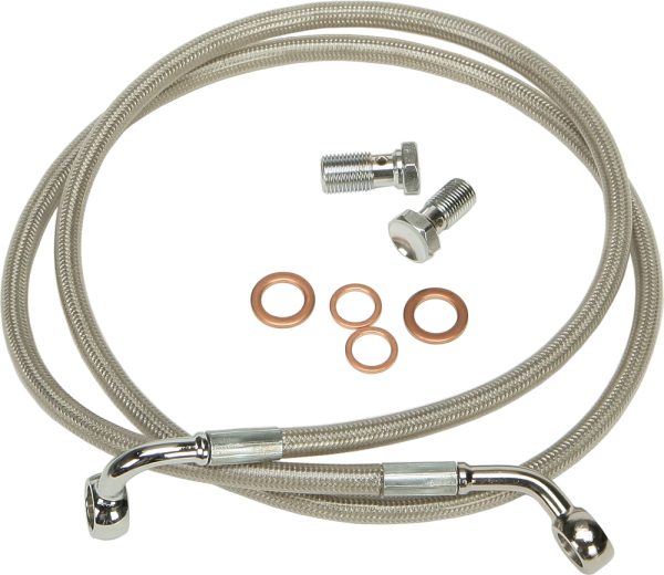 Brakeline Kit, Brakeline Kit Clr Dyna &#8211; HARDDRIVE 11.32 Brake Lines with PTFE Teflon Lined Stainless Braided Hose &#8211; Made in USA, Knobtown Cycle