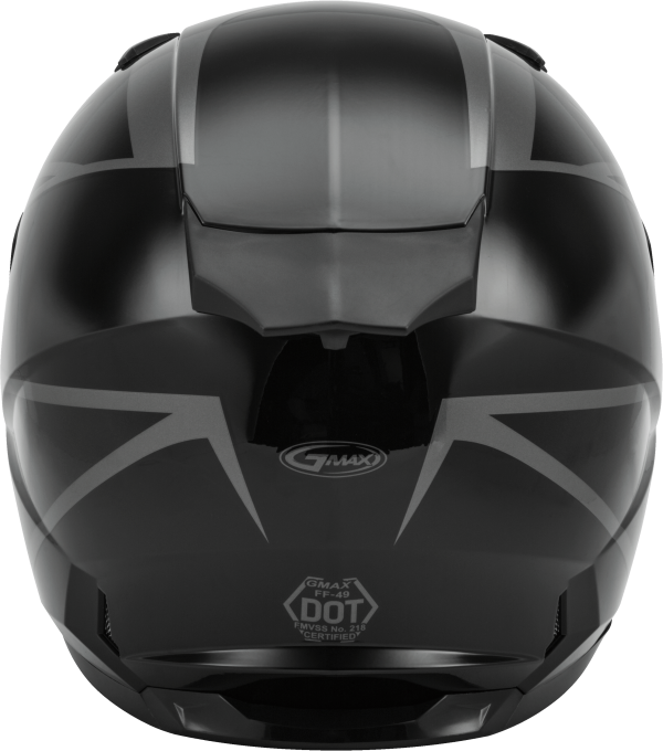 Helmet, GMAX FF-49 Full Face Deflect Helmet Black/Grey LG | Lightweight DOT Approved Helmet with COOLMAX® Interior and UV400 Protection | Intercom Compatible | Motorcycle Helmet, Knobtown Cycle