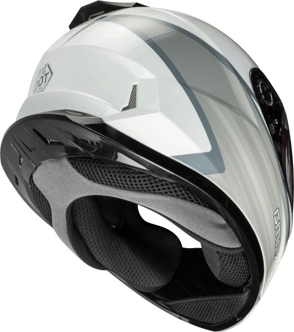 Helmet, GMAX FF-49 Full Face Deflect Helmet White/Grey 2x | Lightweight DOT Approved Helmet with COOLMAX® Interior and UV400 Protection | Intercom Compatible | Helmet &#8211; Full Face, Knobtown Cycle