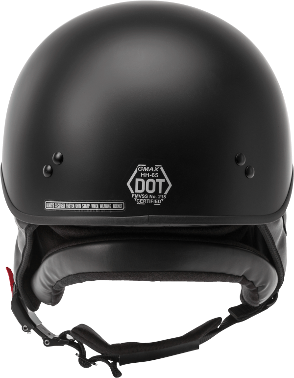 Hh 65 Half Helmet Full Dressed Matte Black Md, GMAX HH-65 Half Helmet Full Dressed Matte Black MD | DOT Approved Helmet with COOLMAX Interior and Dual Density EPS | Intercom Compatible | Removable Sun Shields | Neck Curtain | Lightweight Design, Knobtown Cycle