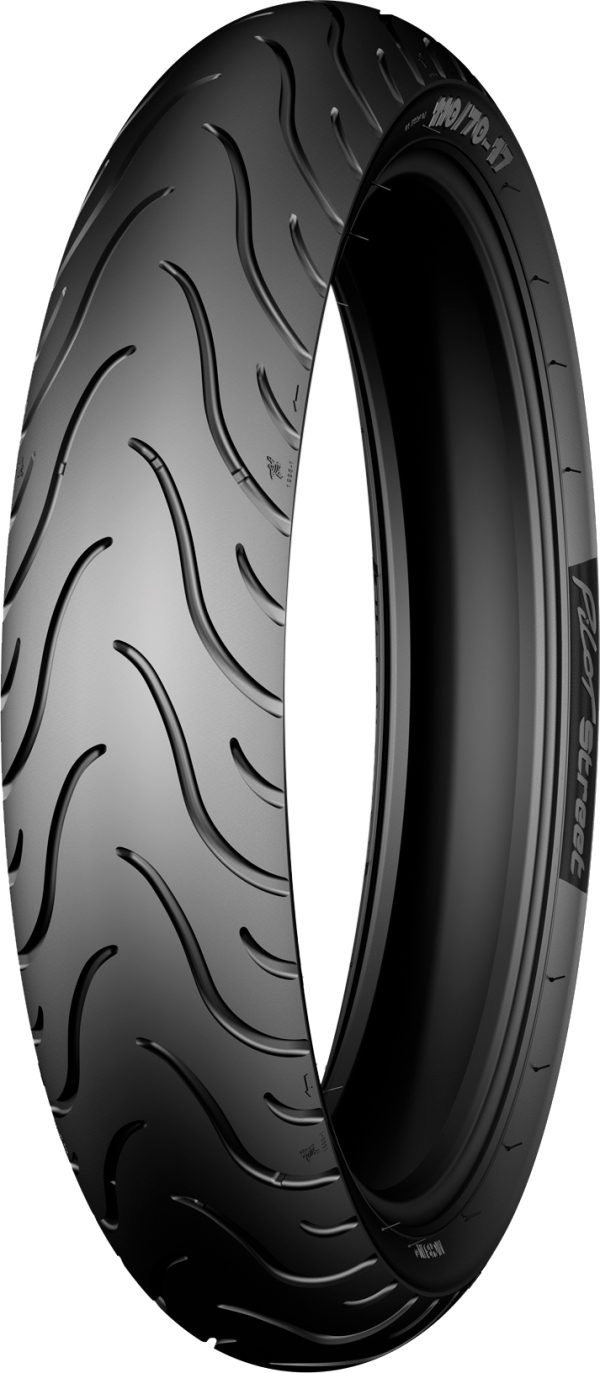 Pilot Street, MICHELIN Pilot Street Front/Rear Tire 120/70 14 61p Reinf Tl &#8211; Radial Motorcycle Tire for Stability, Grip, and Longevity, Knobtown Cycle