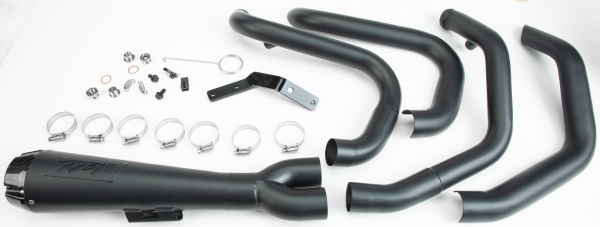 Comp S, Comp S 2in1 Exhaust Sportster Black W/Cf End Cap | TBR 989.98 903.87 | Dyno Tuned Performance | Fits Harley Davidson XL Models | Carbon Fiber End Cap | Mandrel Bent Stainless Steel | Hand Welded | High-Temp SS Wool | Weight Reduction | Not Legal in CA, Knobtown Cycle