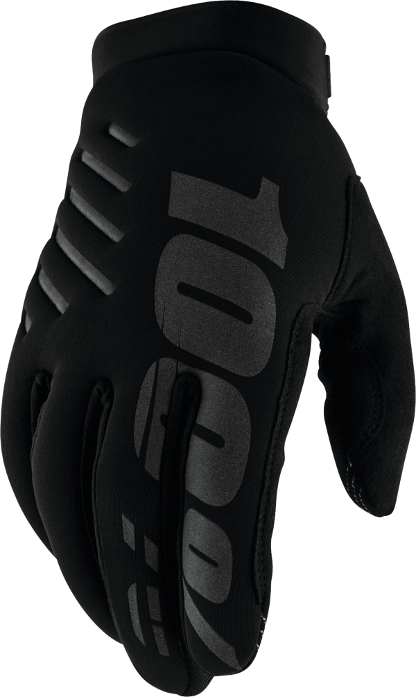 Brisker, Brisker Youth Gloves Black Sm | Lightweight Insulated Bike Gloves | Adjustable TPR Wrist Closure | Moisture-Wicking Microfiber Interior | Reflective Graphics | Silicone Printed Palm | Tech-Thread Integration | Ideal for Cold Weather Trail Riding, Knobtown Cycle