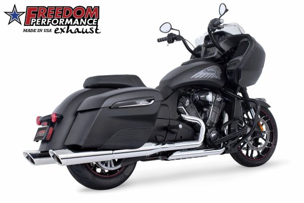 Indian, Freedom Performance 4.5&#8243; Slash Cut Slip Ons Indian Chrome &#8211; Increased Power, Deep Tone &#8211; Fits 2014-2020 Indian Chieftain, Roadmaster, Challenger &#8211; Made in USA &#8211; $899.99, Knobtown Cycle