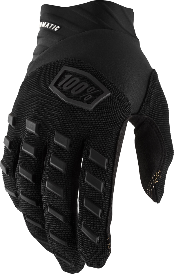 Airmatic Gloves, Airmatic Gloves Black/Charcoal Sm | Everyday Comfort for All Types of Riding | Durable Neoprene Cuff, Adjustable TPR Wrist Closure, Silicone Print for Added Grip | 841269193573, Knobtown Cycle