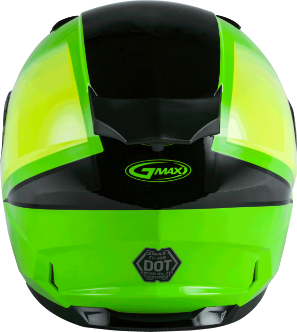 Helmet, GMAX FF-49S Full Face Hail Snow Helmet Neon Green/High Visibility/Black Large &#8211; DOT Approved with COOLMAX Interior and UV400 Protection &#8211; Intercom Compatible &#8211; Electric Shield Option &#8211; Helmet Full Face, Knobtown Cycle
