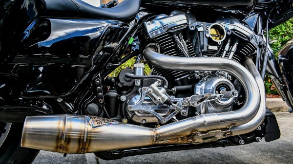 2in1 Flt Mid Spec Shorty Canon Big Inch Brushed, 2in1 Sawicki Flt Mid Spec Shorty Canon Big Inch Brushed Stainless Steel Exhaust &#8211; Performance Design, Handcrafted in USA &#8211; $1899.99, Knobtown Cycle