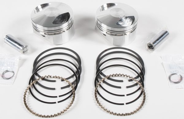 V Twin Piston Kit, WISECO V Twin Piston Kit 1200 Evo Sportster 10.5:1 Comp for Harley-Davidson XLH1200 &#8211; High Strength, Low Weight, Improved Heat Transfer &#8211; Fits 1986-2003 Models &#8211; Ideal for High-Performance Racing &#8211; Piston Kits, Knobtown Cycle