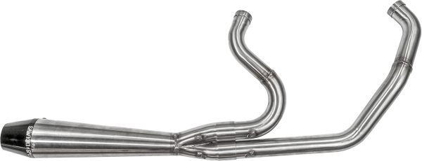 2 into 1 Exhaust, 2in1 M8 Softail Full Length Brushed Stainless Steel Exhaust System by SAWICKI &#8211; Fits 2018-2020 Harley Davidson M8 Softail Models &#8211; Hand Formed Merge Collectors, Stepped Headers, Anodized Billet Endcap &#8211; Enhance Performance and Sound &#8211; 2 into 1 Exhaust, Knobtown Cycle