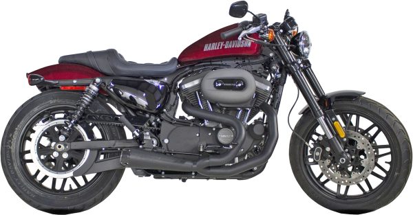 Comp S, Comp S 2in1 Exhaust Sportster Black | TBR 989.98 | Dyno Tuned Performance | Fits Harley Davidson XL Models 2014-2019 | Carbon Fiber End Cap | Mandrel Bent Stainless Steel | SEO-friendly 2 into 1 Exhaust, Knobtown Cycle
