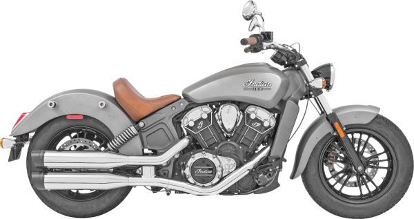 Liberty, Freedom Performance Liberty Slip Ons 4&#8243; Chrome W/Black Tip Scout | Fits 2015-2018 Indian Scout &#038; Scout Sixty | Increased Power &#038; Crisp Throttle Response | Made in USA | Not Legal in CA | $639.99, Knobtown Cycle