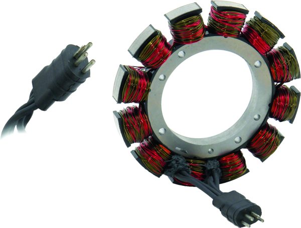 Stator Assy, ACCEL 743047608234 Stator Assy 15 Amp Touring Unmolded | Precision Machine Wound Stator for Maximum Output and Reliability | Factory Style Connectors | Limited Lifetime Warranty | Stator, Knobtown Cycle