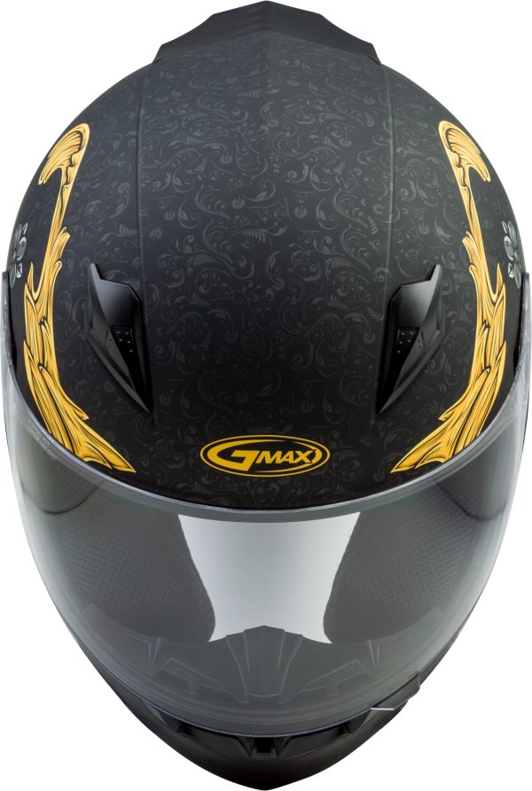 Helmet, GMAX FF-49S Full Face Yarrow Snow Helmet Matte Black/Gold LG | DOT Approved, COOLMAX Interior, UV400 Shield | Intercom Compatible | Electric Shield Option | Helmet &#8211; Full Face, Knobtown Cycle